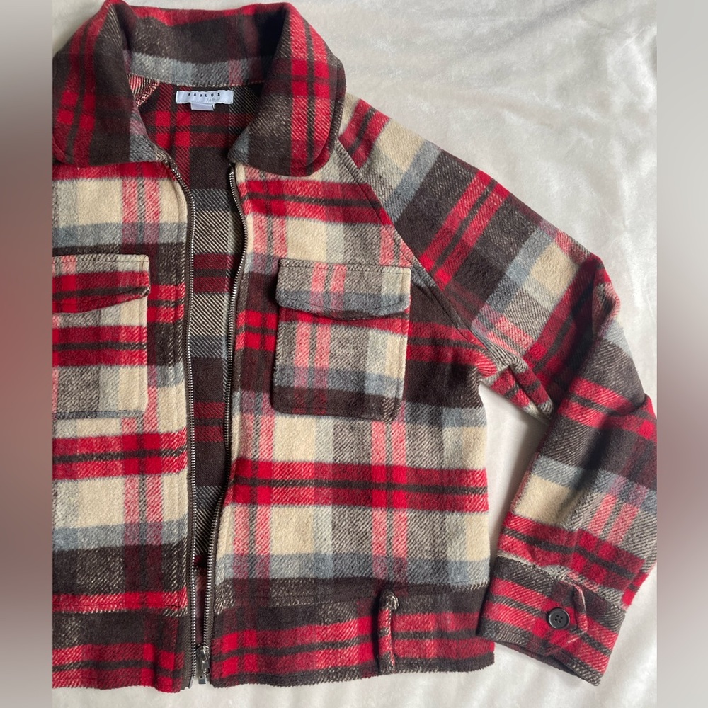 Favlux plaid cropped jacket